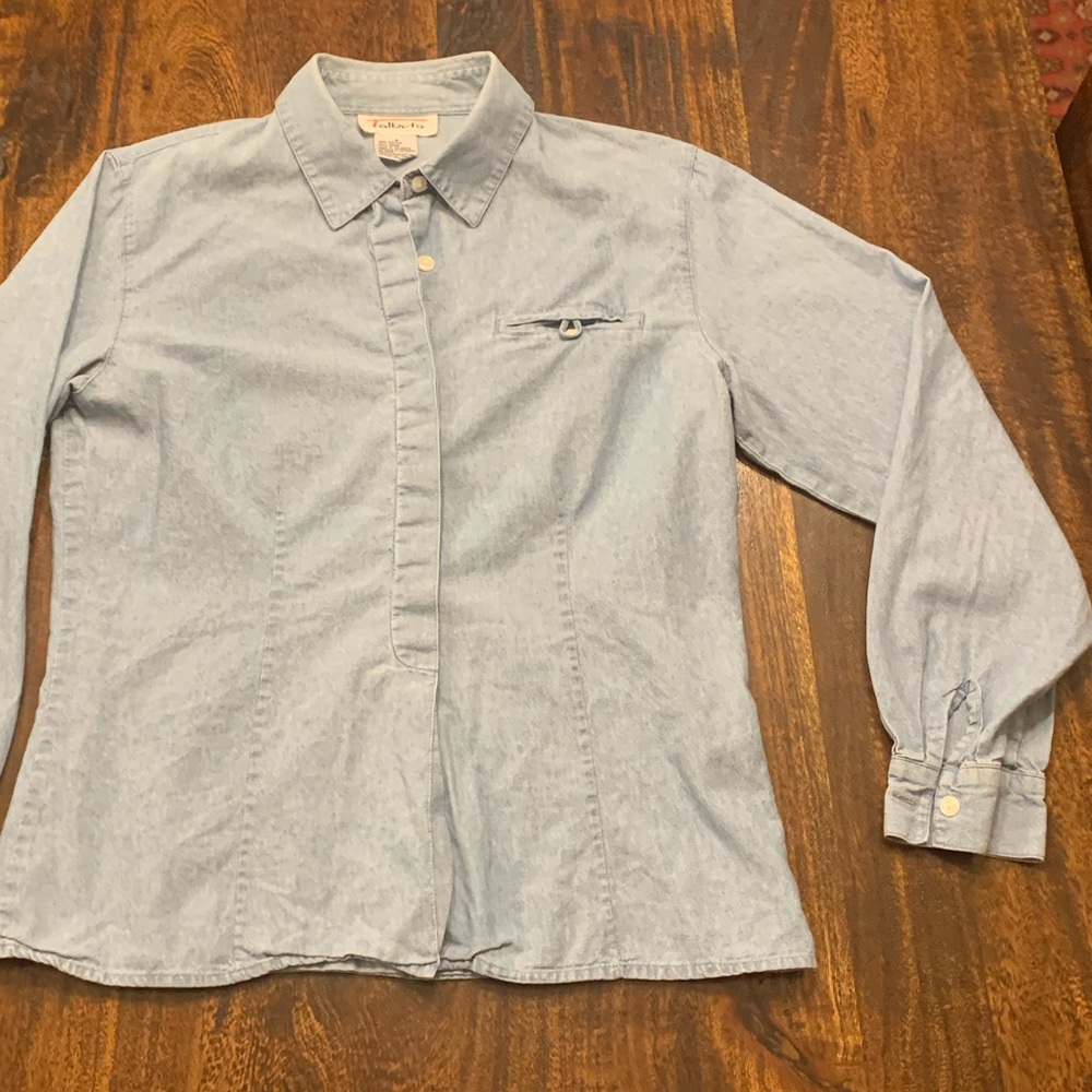 Talbots- Denim Button Down - Size Small - image 3